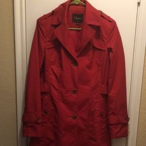 Red rain jacket